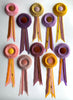 Small Golden Yellow and Pink Rosette