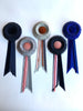 Small Dark Denim and Pink Rosette