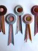 Small Chocolate Brown and Pink Rosette