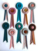 Small Chocolate Brown and Pink Rosette