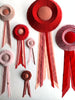 Medium Red and White Stripe Rosette