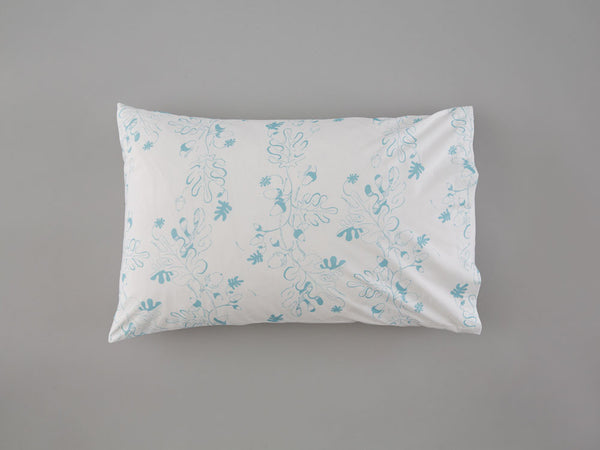 Light Blue Oak Leaf & Acorn Pillowcase