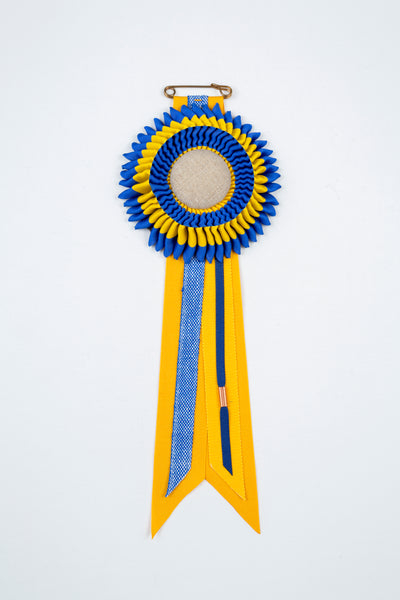 Small Yellow and Blue Rosette
