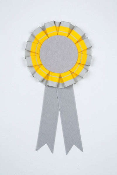 Small Yellow and Grey Striped Rosette
