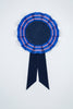 Small Blue, Red and White Striped Rosette