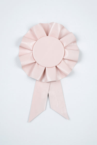 Small Pale Pink Leather Rosette