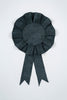 Medium Charcoal Suede Rosette