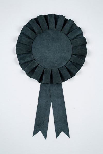 Large Charcoal Suede Rosette