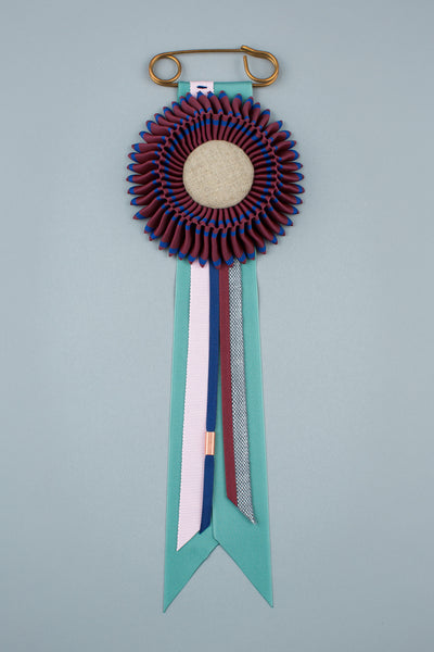 Maroon and navy Rosette